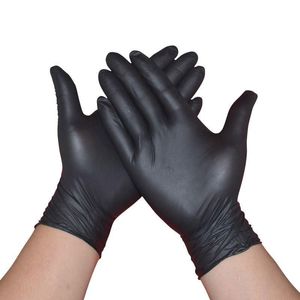 Fem fingrar handskar disponibel latex nitril universell arbete trädgårdsarbete diskmaskin hushålls rengöring vit svart blå tid begränsad