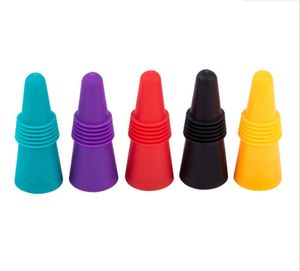 Factory Barware Prodotti per bar Tappo per vino Silicone colorato + Tappo di uscita in acciaio inossidabile, Copri bottiglia, Tappi per bottiglie per bevande