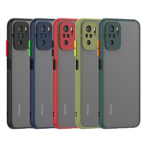 För RedMi Not 10 Pro 10s Mobiltelefon Väskor Hudskyddshylsa Frostat TPU + PC Smoke Case Matte ShockoProof Back Cover D1