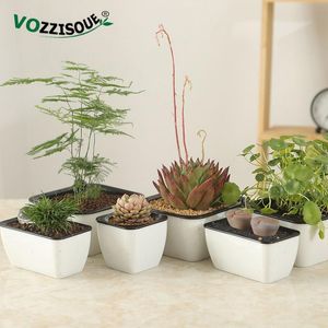 Planters Pots Modern Automatic Watering Flower Pot Lazy Water Absorption Plastic Resin Succulent Planting