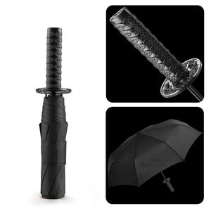 Guarda-chuvas japonês dobrável homens guarda-chuva chuva mulheres samurai espada faca à prova de vento criativo fêmea masculino carro grande parasol