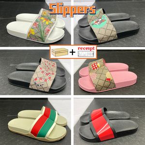 Wholesale shower falls for sale - Group buy Stripe Slide Fashion Men Women Slippers Interlocking G Summer Beach Slides Rubber Black Web Sandals Pursuit Pool Shoes Mens Sneakers US