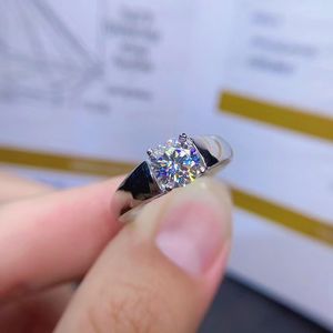 Нет знака, потрескивая моисанит женские ювелирные украшения вовлечение для свадьбы 925 серебряное кольцо девушки подарок на день рождения