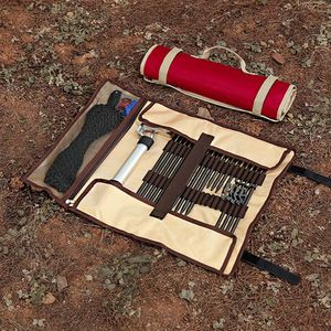 Outdoor Bags Multifunktionell Ground Nail Storage Bag Camping Tält Hammer Tillbehör Organizer Stor kapacitet Tillbehör