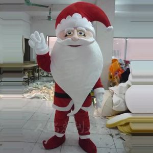 Högkvalitativ Santa Claus Mascot Kostymer Halloween Fancy Party Dress Cartoon Character Carnival Xmas Påskannonsering Födelsedagsfest Kostym Outfit