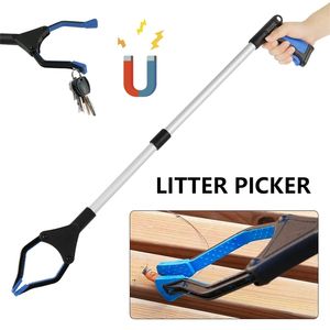 Foldable Litter Reachers Pickers Pick Up Tools Gripper Grabber Adjustable Angle Waste Collection Pickup With Magnetic Tip 210904