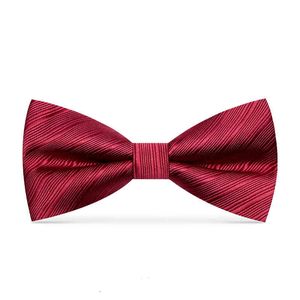 Top Quality Designer Marca Luxo Dois Camada Bowtie para Homens Groom Partido De Casamento Borboleta Borboleta Laço De Bolso Bolso Caixa De Presente Vinho Vermelho