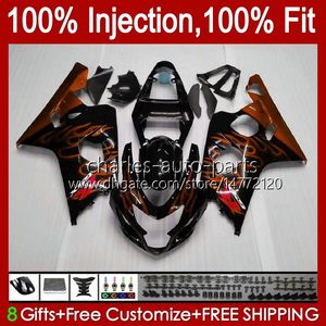 Обсуждение впрыска для Suzuki GSXR600 GSXR750 GSXR-750 K4 04 05 43NO.129 GSXR 750CC 600CC 750 600 CC GSXR-600 2002 2005 GSX-R750 Orange Flames 2004-2005 OEM Body Kit