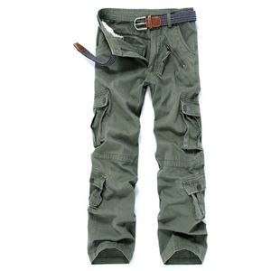 Spodnie Casual Cargo Mężczyźni Spodnie Tactical Bawełna Jogger Zipper Kieszenie Safari Styl