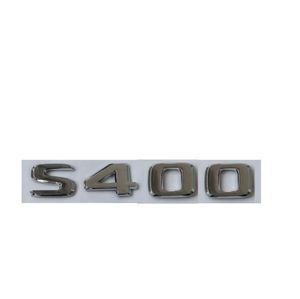 Düz Krom ABS Arka Trunk Mektuplar Rozeti Rozetleri Amblem Amblemler Sticker Mercedes Benz S Sınıfı S400 Için