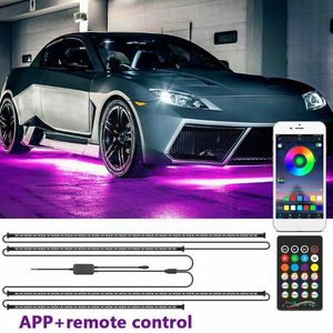 Wholesale underbody lighting for sale - Group buy Interior External Lights Car Flexible Underglow Strip Light Led Underbody Remote app Rgb Lamp Ambient Decorative Atmosphere Control Neon O5