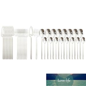 New 32Pcs Flatware Silverware Set 18/10 Stainless Steel Dinnerware Knives Forks Spoon Dinner Tableware Bar Party Cutlery Set Factory price expert design Quality