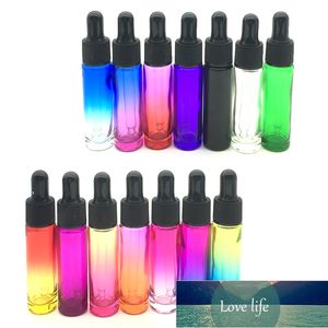 1pcs Empty 10ml Colorful Glass Pipette Bottle with Pure Glass Dropper Tubes Mini Perfume Sample Essential Oil Vial