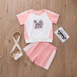 T-shirt + pantaloni per ragazze Set sportivo Due stili Estate 2021 Abbigliamento per bambini Boutique 2-6T Abiti casual in cotone per bambini