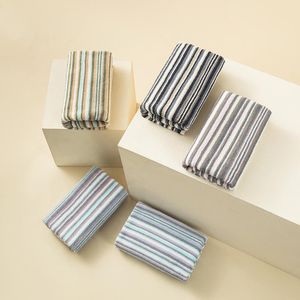 Towel Quick-drying Pure Cotton Adult Sauna Soft Striped Absorbent Wipe Face Large Beach For Home And Comfort 34*72cm