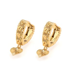 14k Gold drop Earrings Dangle & Chandelier Women Girl Love Trendy fashion Jewelry hang Heart African Arab Middle Eastern Arracadas oro laminado