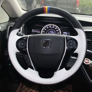 for Honda Tenth Generation Civic CRV Breeze XRV Vezel Accord JADE Fit DIY Custom Leather Hand-sewn Special Steering Wheel Cover for Auto P