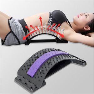 Back Massager Sträcker utrustning Massageador Magic Support Stretch Fitness Avkoppling Spine Smärta Ländrätta 220208