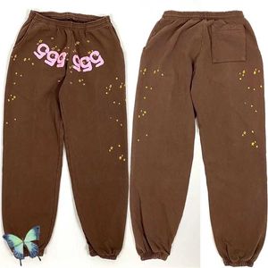 Six 5 555555 Sweatpants Men Women High Quality Spider Brown Pants Drawstring Trousers Suit 211201