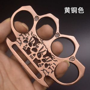 Wholesale iron alloy rings for sale - Group buy Three Ghost Metal Self Defense Iron Four Finger Fist Clasp Ring Alloy Steel Tiger Hand Boxing Set Martial Arts Supplies L901723