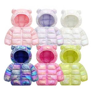 Crianças bebê meninas meninos casaco de algodão jaqueta de inverno crianças roupas para baixo jaqueta roupas para meninos meninas roupas menino 2020 novo laser h0909
