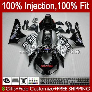 100% Fit Stampo iniezione per Honda Body CBR 1000 RR CC 1000RR 1000CC 06-07 Bodywork 59No.15 CBR1000 RR CBR1000RR 06 07 CBR1000-RR 2006 2007 Kit carenatura OEM 2006 REPSOLI ARGENTO