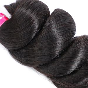 Großhandel Malaysian Lose Wave Hair unverarbeitetes menschliches Haar weben jungfräuliche malaysische lose Haarverlängerungen dyable natürliche Farbe