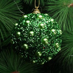 Newchristmas Dekoracji Dekoracji Piank Ball Xmas Drzewa Wiszące Pearl Okrągłe Dekoracje Kulki Ornament Dzieci Prezent Festiwal Party Wisiorek LLE9088