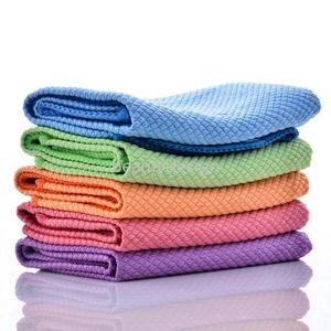 dhl Soft Microfiber Cleaning Towel Absorbable Glass Kitchen Cleaning Cloth Wipes Table Window Car Dish Towel Rag DD