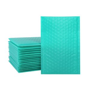 50Pcs Plastic Small Bubble Mailers Red Poly Mailing Bags Shipping Envelopes With Shockproof Green Bubble
