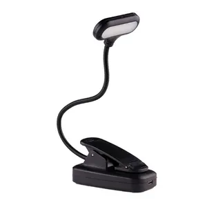 Bordslampor Student Eye Protector Bedside Reading Clip Lamp USB Laddningsslang LED Desk Lamp1W 5V