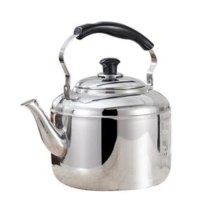 Stainless Steel Kettle Whistling Tea Coffee Kitchen Stovetop Induction for Home Camping Picnic 4L 210813