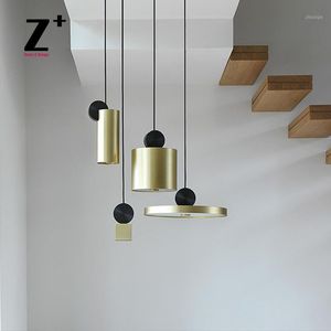 Hängsmycke Lampor 2021 Belysning Calé Suspension Brass Koppar Färg LED Light Kitchen Sitting Room Bedroom