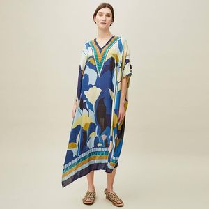 Long Cotton Beach Cover Up Pareos de Playa Mujer Kaftan Wear Oversize Bikini Robe Plage Sarong Tunika # Q807 210420