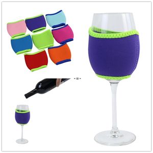 Bar Products Neoprene Wine Glass Sleeve Insulator Drink Holder Champagne Glasses Cover For Festival Party Cups Home Bars Protector RRA11914