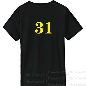 Nr. 31 schwarzes II-T-Shirt zum Gedenken, exquisite Stickerei, hochwertiger Stoff, atmungsaktiv, Schweißabsorption, professionelle Produktion