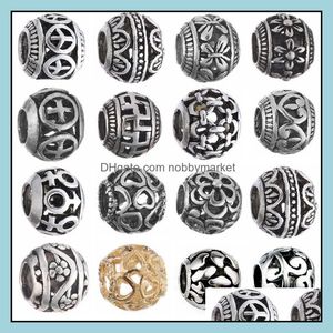 Metals Loose Beads Jewelry Ancient Sier Original Charms Bracelets Pendant Trinket For Women Diy Making Drop Delivery 2021 P4Kor