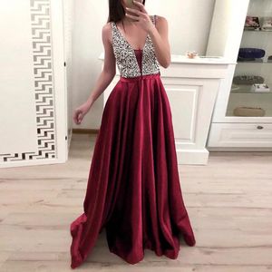 Kadınlar için Günlük Elbiseler 2021 Zarif Yaz Moda V Yaka Akşam Parti Bayanlar Kıyafet Sequins Örgün Balo Uzun Elbise