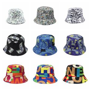 Vintage Printing Bucket Hat Paisley Reversiable Fisherman Cap Casual Outdoor Foldable Fishing Hats for Women Men