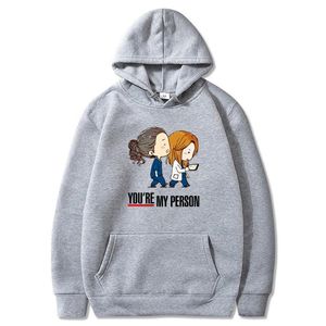 Mäns Hoodies Sweatshirts Cartoon Grays Anatomy Harajuku Hoodie Sportkläder Du är min person 90-tal Grafisk Söt Män Kvinnor Mode Casual Hood