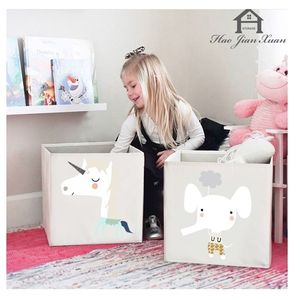 Cube Folding Storage Box For Kids Toys Organizer Clothes Underwear Socks Bins 3 Size Boxes Organizador 210922