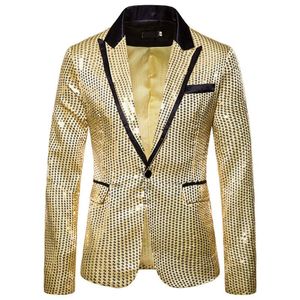 Men s Suits Blazers Men Evening Tuxedo Long Sleeve For Formal Wedding Sequin Coat One Button Casual Business Charm Slim Fit Jacket Ho