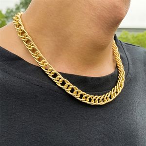 Punk Big Chunky Chain Choker Collana per donna Uomo Gothic Miami Curb Cuban Smooth Link Collier Gioielli collo femminile Nuovo