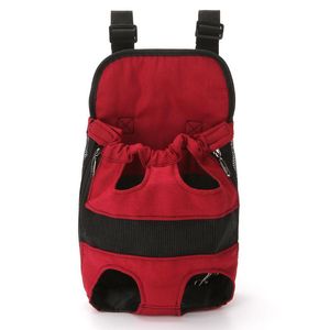 Hund Autositzbezüge Out Double Shoulder Tragbarer Reiserucksack Outdoor Pet Carrier Bag Front Mesh Head SuppliesDog