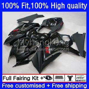 Bodywork OEM For SUZUKI GSXR 1000CC 1000 CC K7 Injection Mold Body 27No.142 GSXR-1000 GSXR1000 07 08 GSXR1000CC 2007 2008 Gloss black GSX-R1000 2007-2008 Fairing Kit