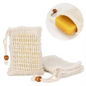 Natural Exfoliating Mesh Soap Savers Bag Scrubbers Pouch Holder For Shower Bath Foaming And Drying DH5587