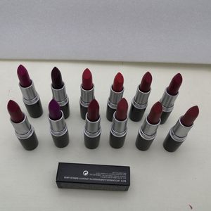 Matte lipstick Waterproof Velvet Sexy Red Brown Pigments Makeup 3g sweet smell + English Name ePacket