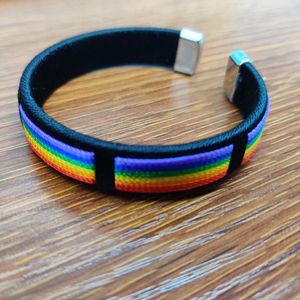 Men Pride Fashion Rainbow Choker Bracciale LGBT Women Gay Lesbian Gift Collare in nastro intrecciato Accessori punk