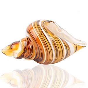 Art Amber Sea Shell Hand Blowers Glass Conch Image Press Paper Sculptuur Living Coration Bruiloft Ornament