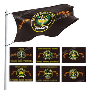 Bandeira de tropas de artilharia e engenharia do exército russo Novas bandeiras de mísseis de comunicação 90x150cm 3 x 5FT Custom Banner Metal Holes ilhós podem ser personalizados